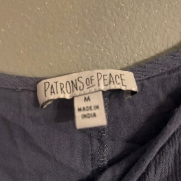 Patrons of Peace Blue Cold Shoulder Dress - Picture 4 of 4